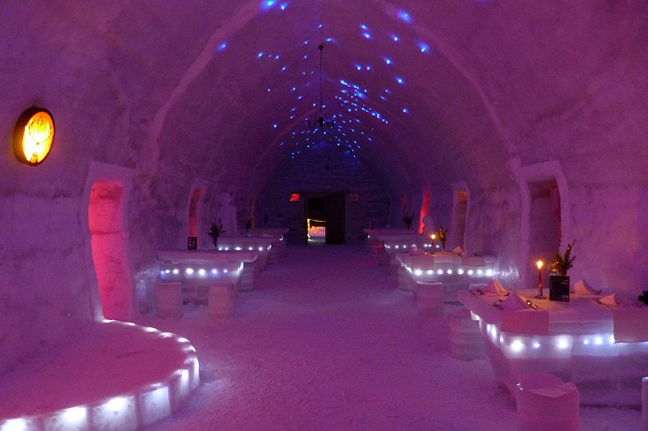 Ice Hotel Romania dining hall