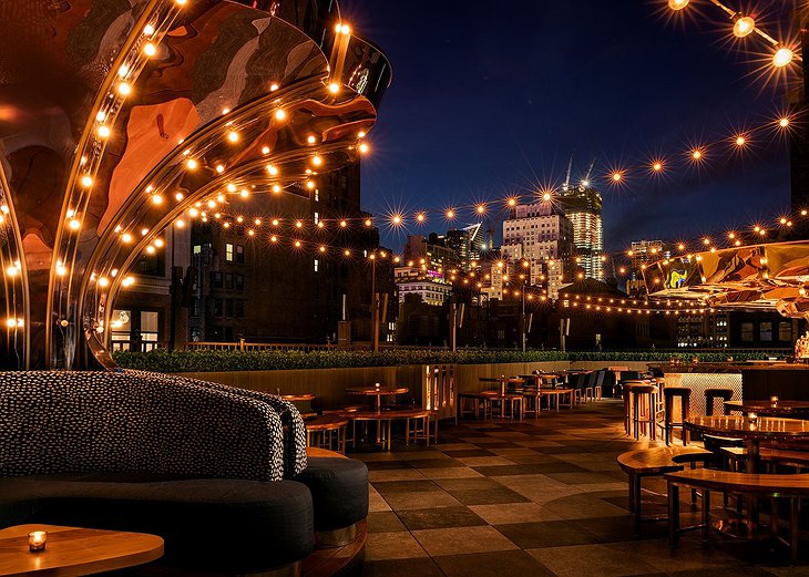 Moxy Times Square Hotel West Patio Carousel