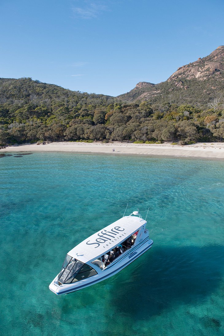 Saffire boat on the sea