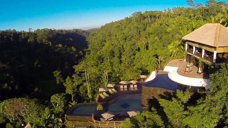 Aerial Views of Hanging Gardens Ubud