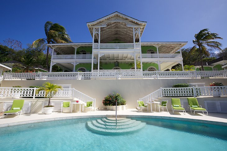 Mustique Island white colonial villa