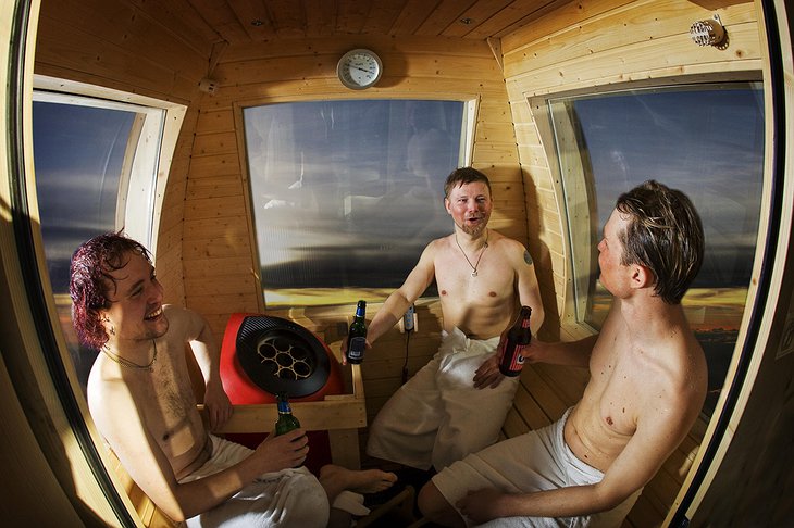 Sauna Gondola interior