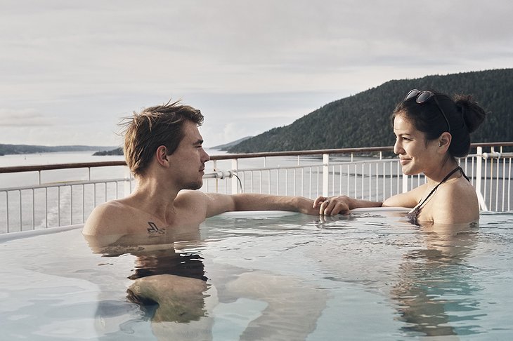 DFDS ferry outdoor jacuzzi with sea view