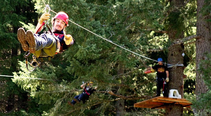 Ziplining in Cave Junction