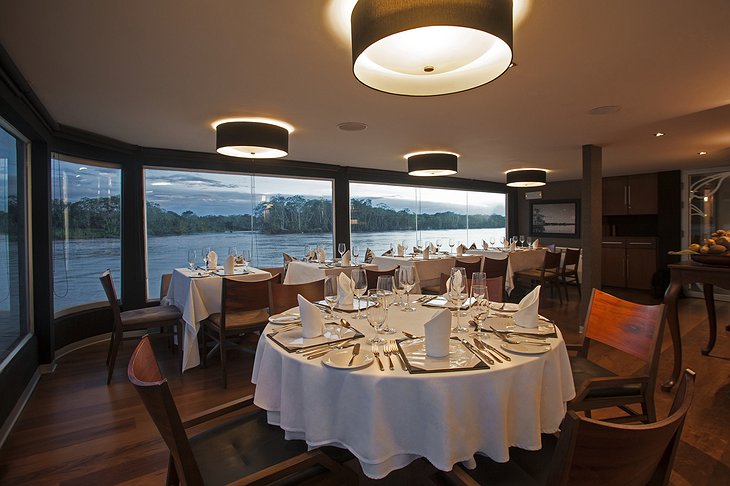 Aqua Amazon dining room