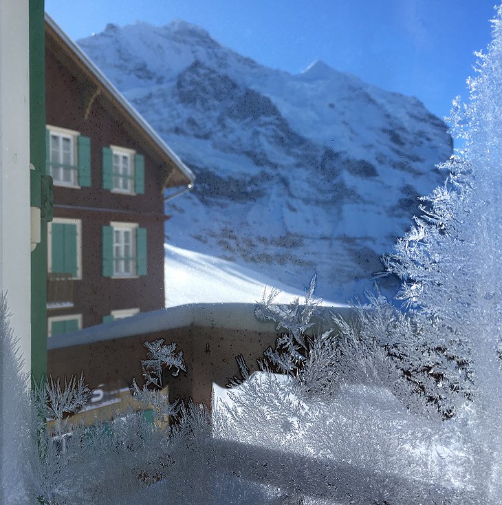 Hotel Bellevue Des Alpes Frozen Window