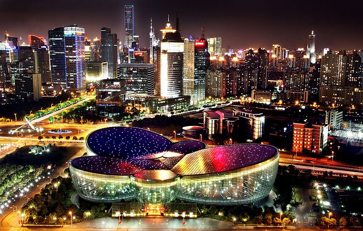 Shanghai skyline at night