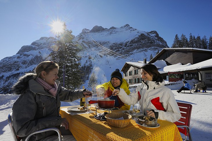 Winter lunch on the mountains