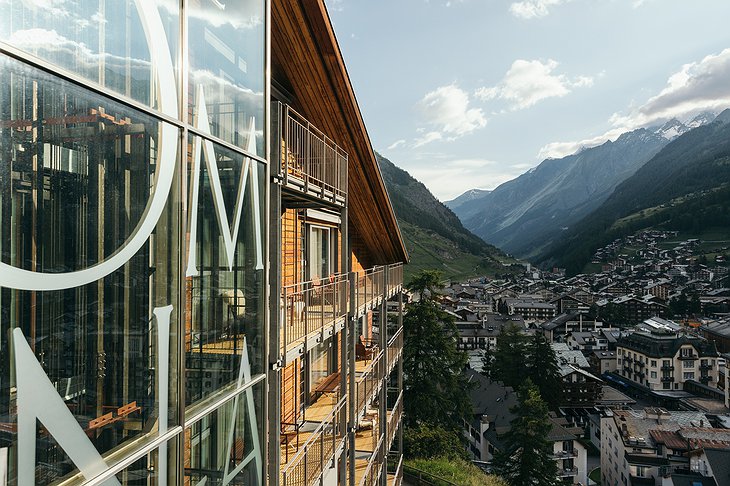 View from THE OMNIA upon Zermatt