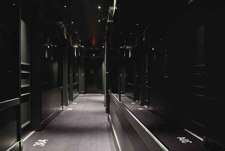 First Hotel Paris black corridor