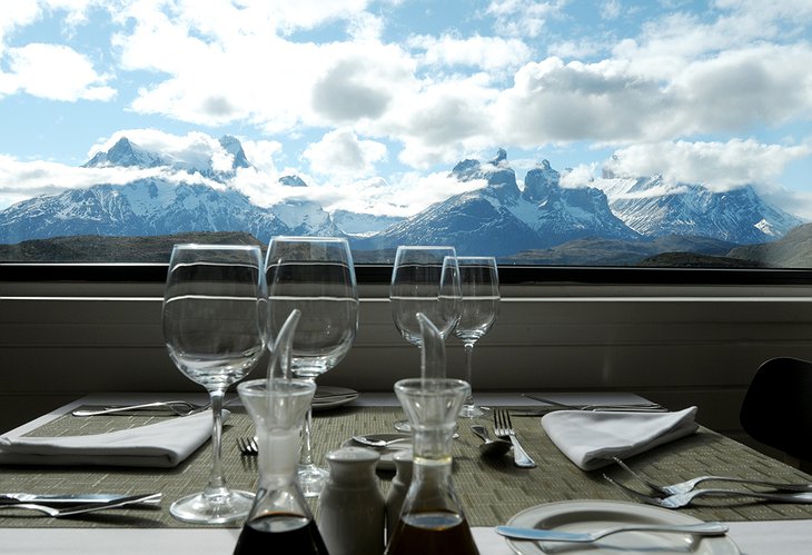Dining with splendid Andes mountains view