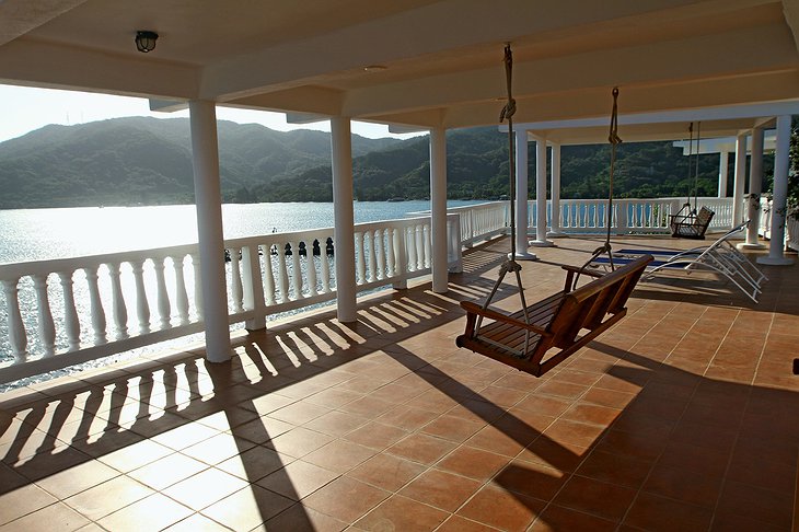 Villa on Dunbar Rock veranda