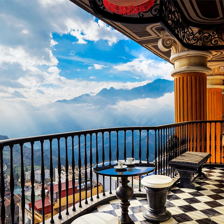 Hotel de la Coupole Balcony Overlooking Sapa