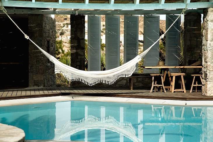 San Giorgio Mykonos pool and a hammock
