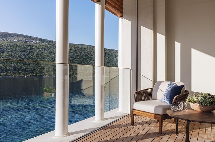 One&Only Portonovi Resort Double Bedroom Balcony