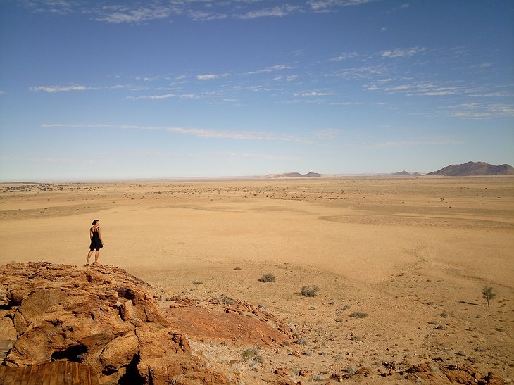 Namib Desert With The Naukluft Mountains In The Background In Namibia