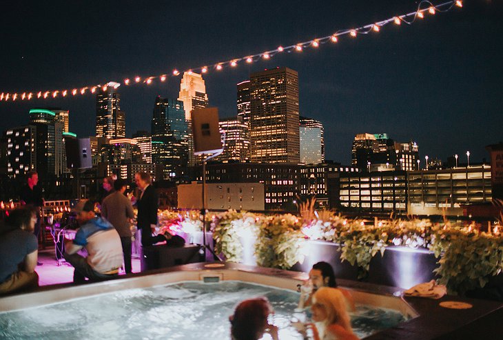 Hewing Hotel Rooftop Terrace Pool Party