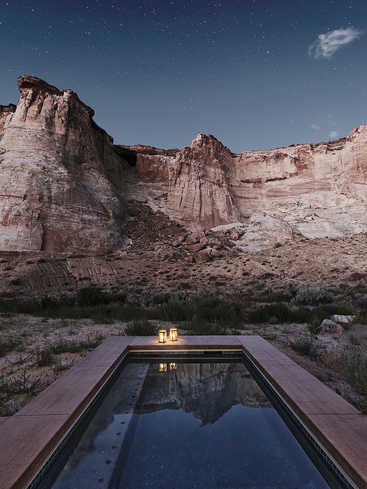 Camp Sarika, Amangiri Plunge Pool At Night