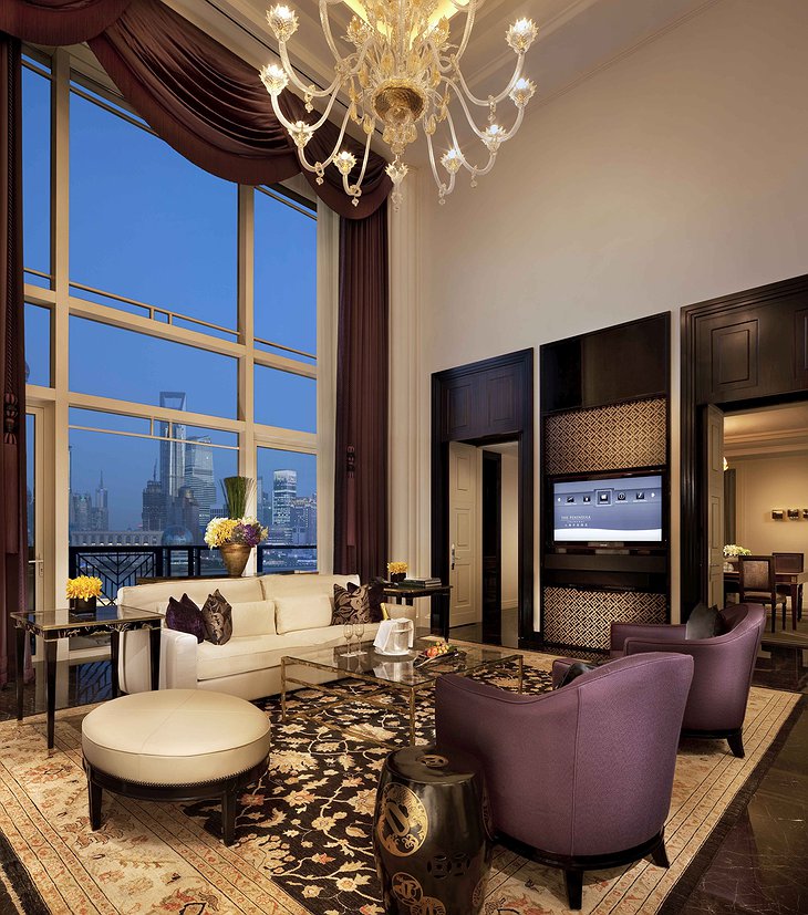 Majestic Suite Living Room in Dusk