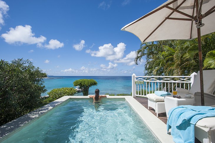 Mustique Island private pool with sea views