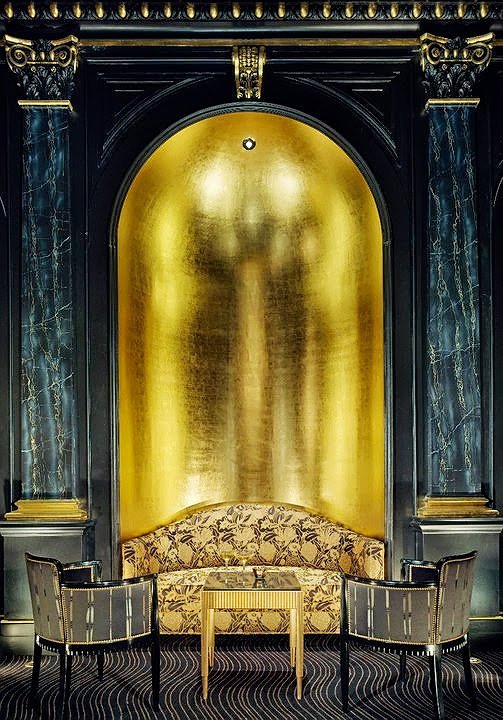 Golden interior details