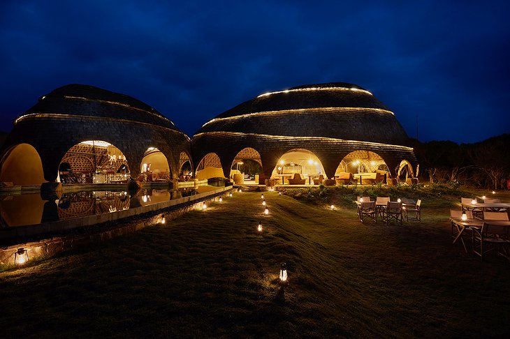 Wild Coast Tented Lodge main bamboo pavilion