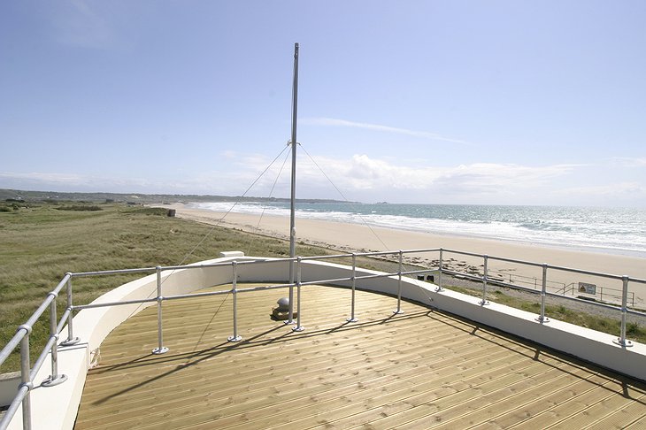 View from the boat-shaped hotel, Barge Aground