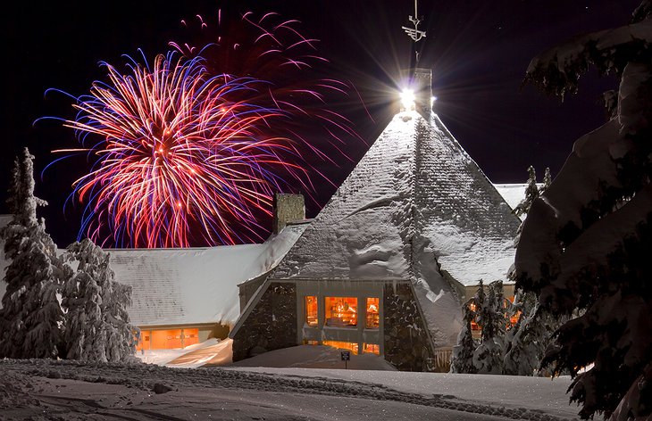 Timberline Lodge fireworks show