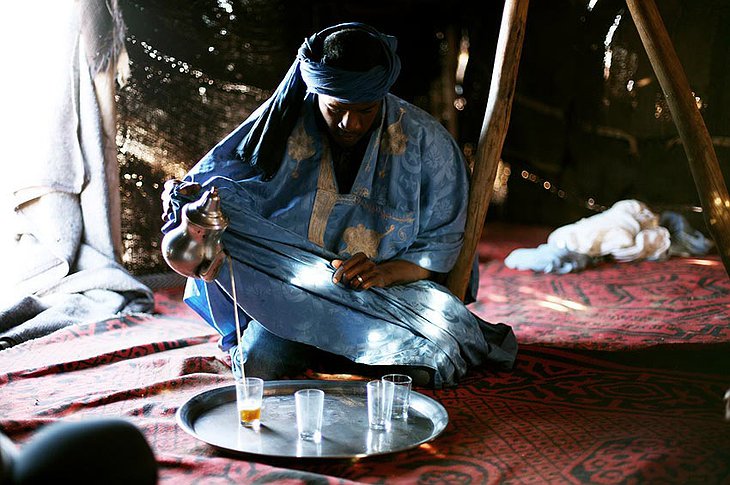 Traditional tea making in Marrakesh