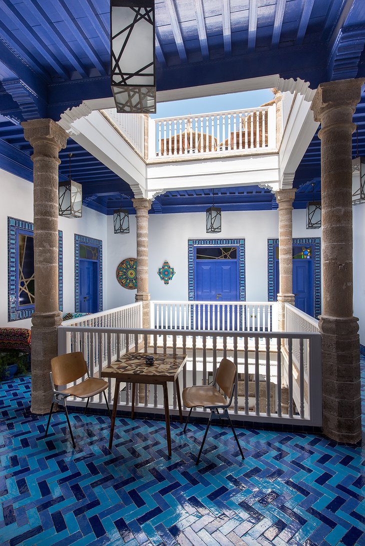 Salut Maroc Blue-Tiled Patio Floors