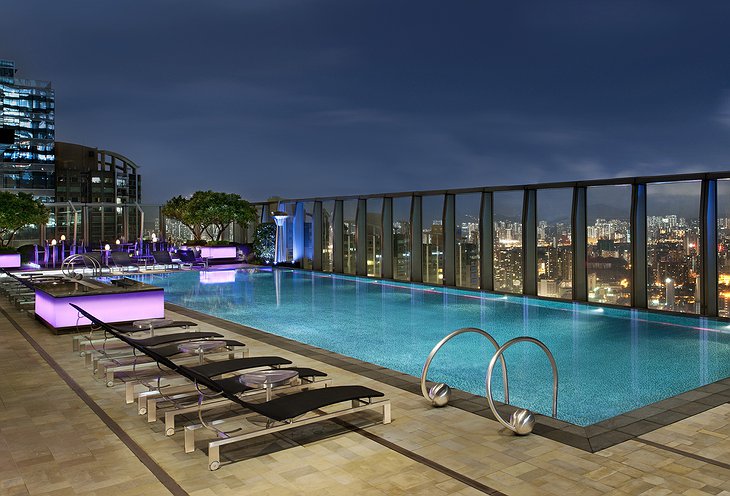 WET R Swimming pool with Hong Kong panorama