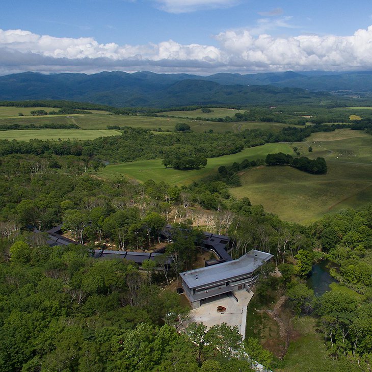 Zaborin Ryokan aerial