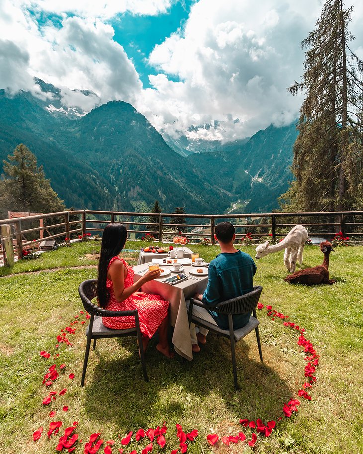 Chalet Al Foss Alp Resort Romantic Outdoor Dining