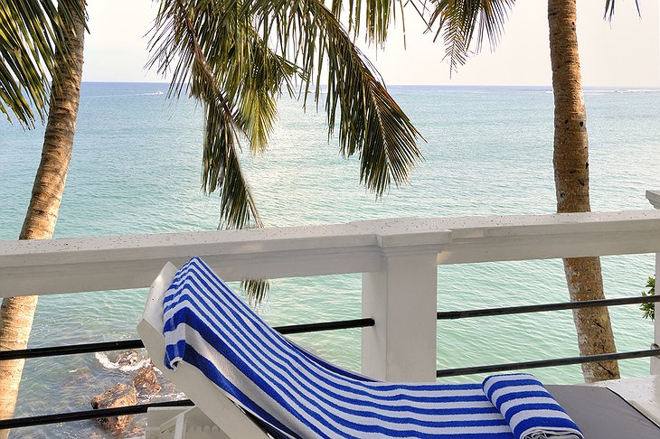 Taprobane Island balcony with sea views