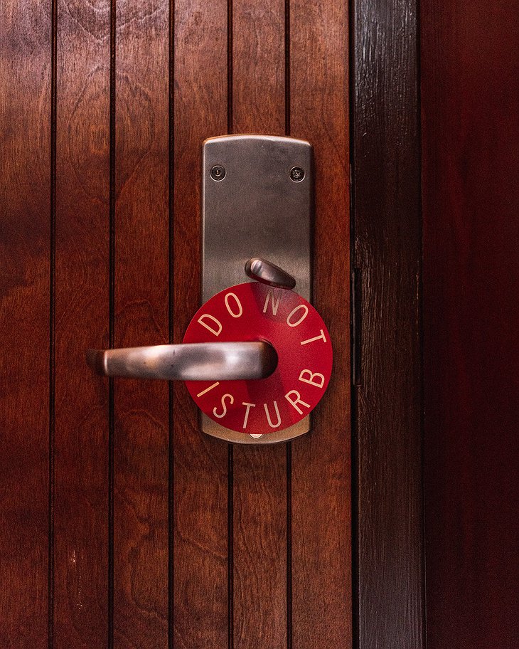 The Maritime Hotel Rounded Do Not Disturb Sign On The Door Handle