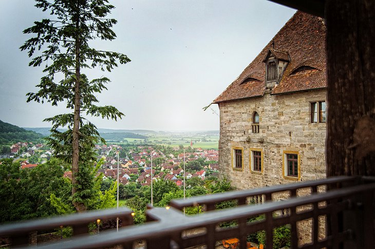 Burg Colmberg Hotel Balcony Panorama