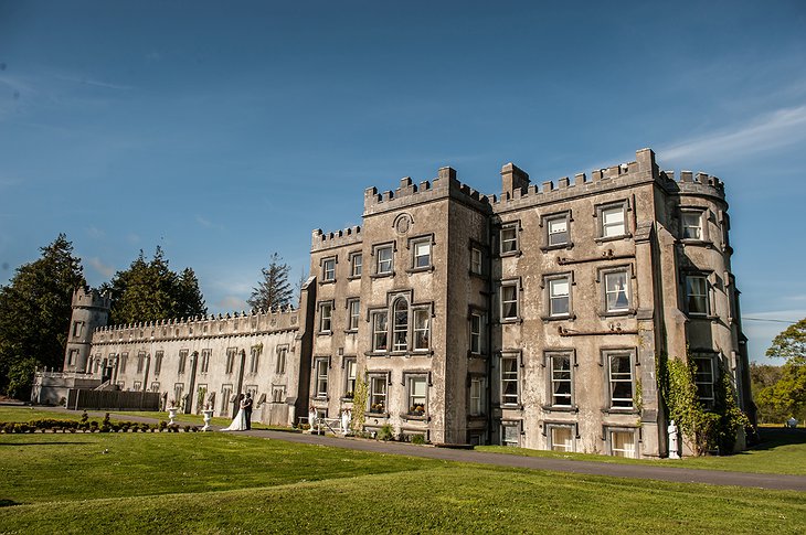 The Ballyseede Castle with the back gardens