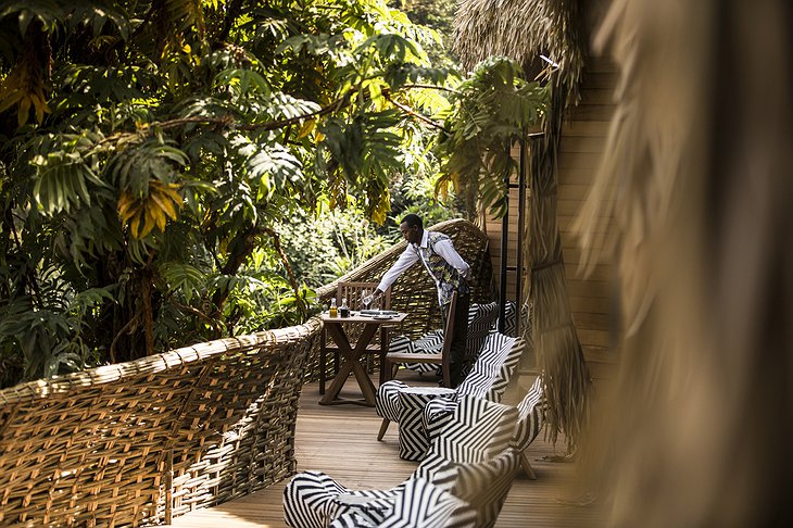 Bisate Lodge balcony sitting