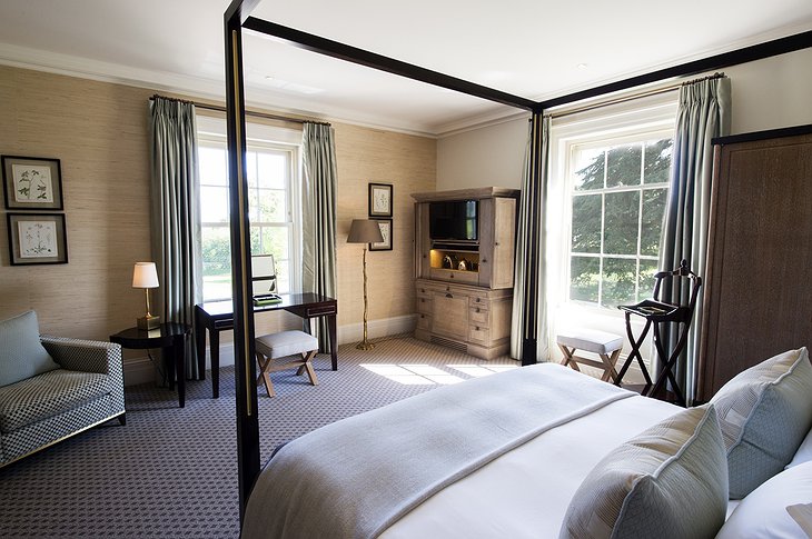 Lime Wood Hotel forest suite bedroom