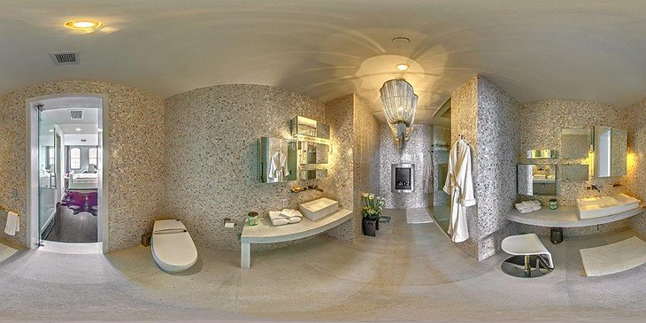 Tribeca luxury apartment bathroom panorama