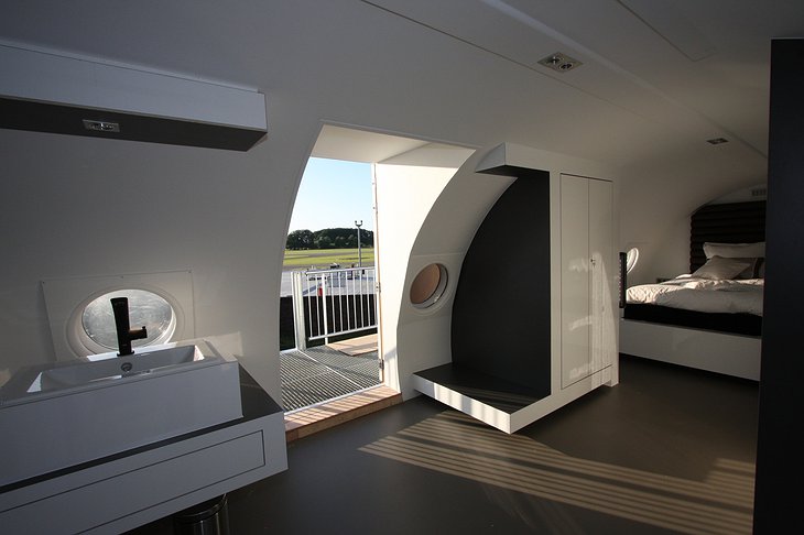 Airplane Suite exit to the balcony