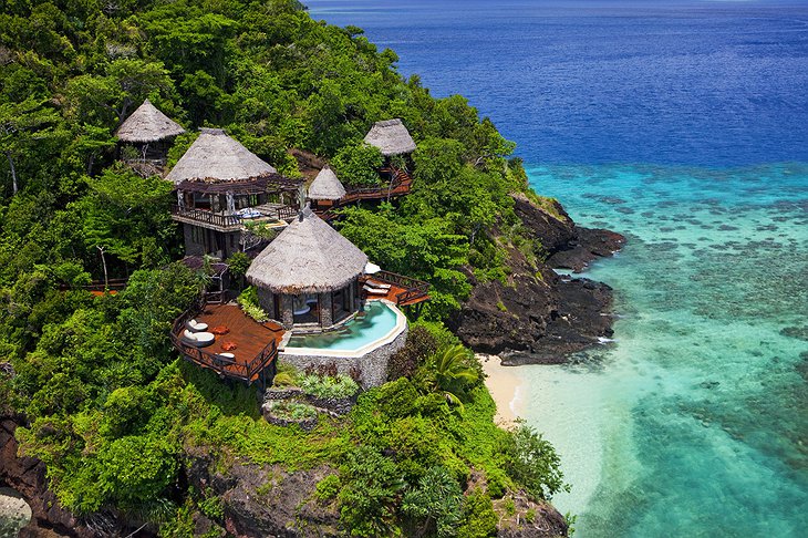 Laucala Island Resort Peninsula Villa aerial