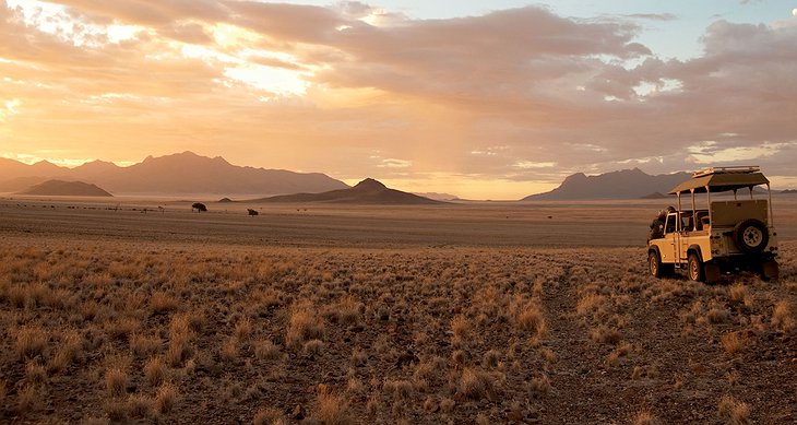 Scenic drive in the Namibian desert