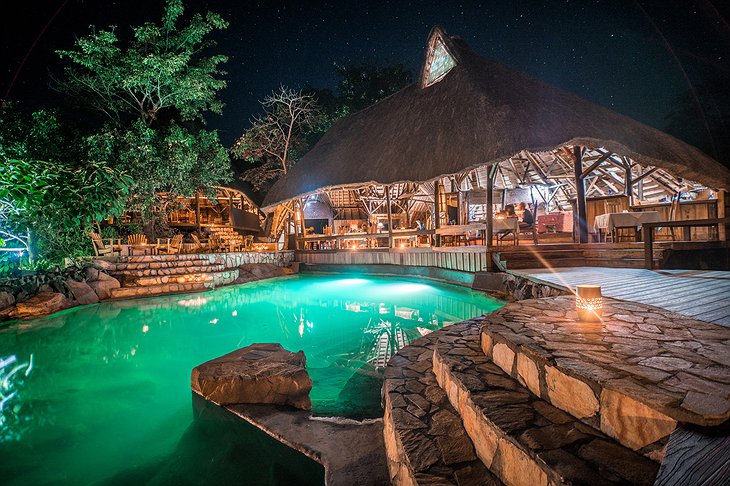 Lemala Wildwaters Lodge Pool At Night