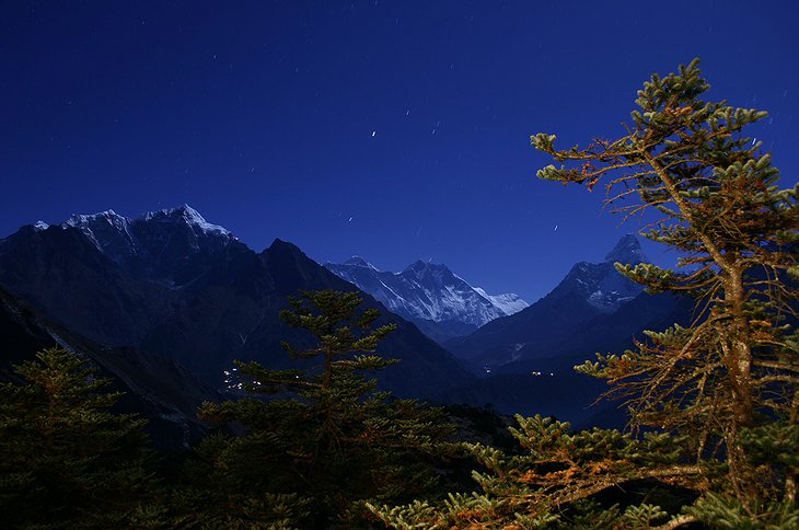 Himalayan Panorama At Night