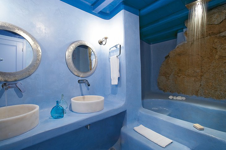 Mykonos Blu resort bathroom