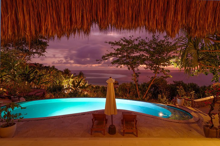 Private pool with sea panorama