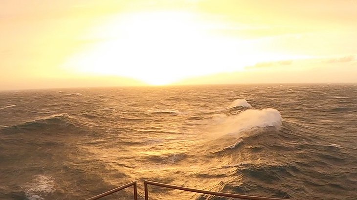 Wild Atlantic Ocean Waves Next To Frying Pan Tower