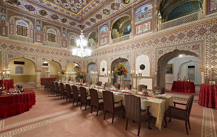 Samode Palace great hall restaurant