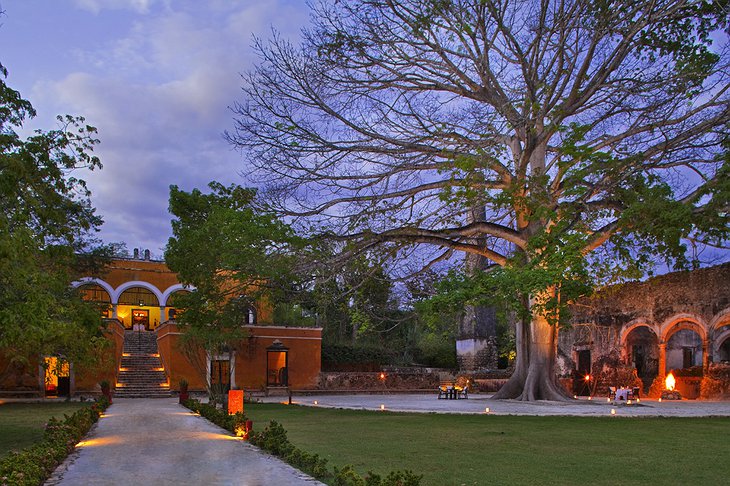 Hacienda Uayamon at sunset